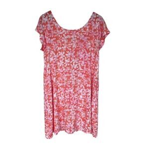 Coral Floral Mini Dress